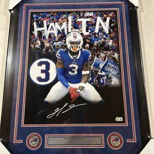 Damar Hamlin autograph signed Buffalo Bills 16x20 photo framed Beckett